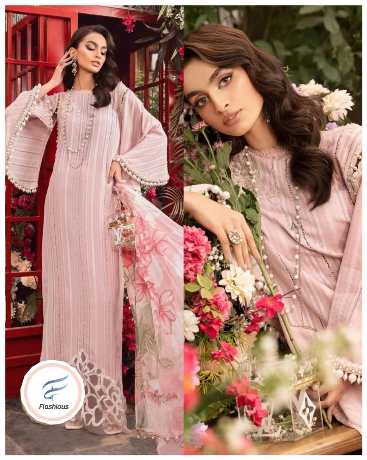 M Prints Spring PINK LAWN SUIT