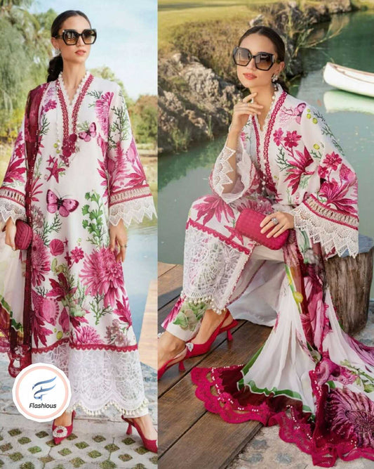 M Prints Summer Beautiful Lawn Suit