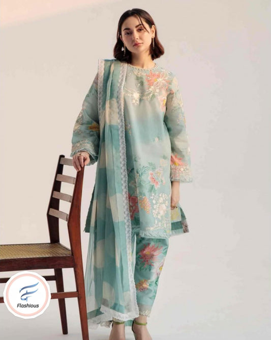 Coco lawn with chiffon dupatta