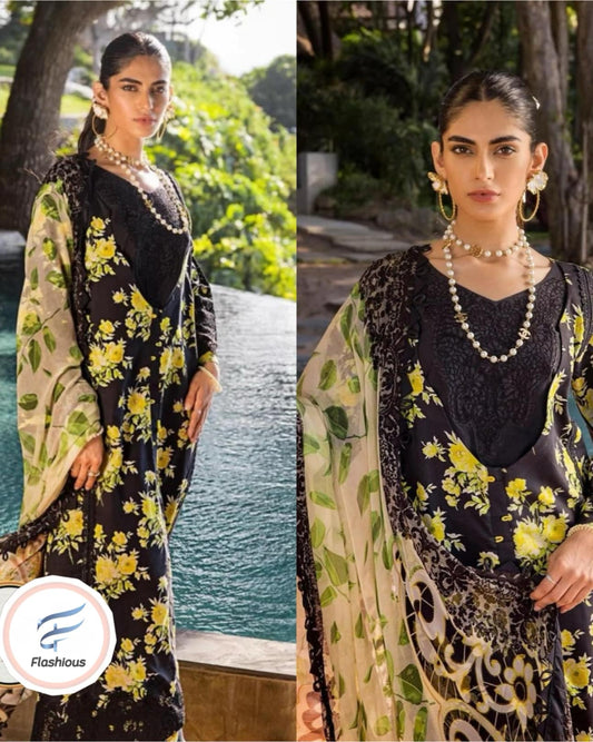 ECLIPSED DREAM LAWN PRINTED suit