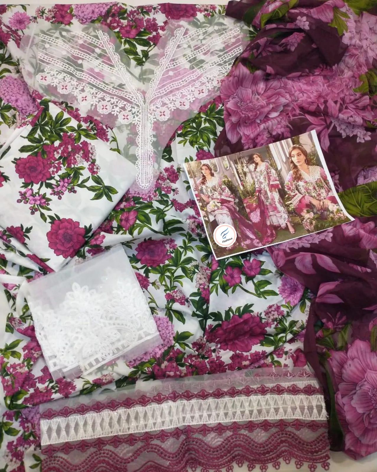 Beautiful Forever HIT Lawn With Chiffon Dupatta suit