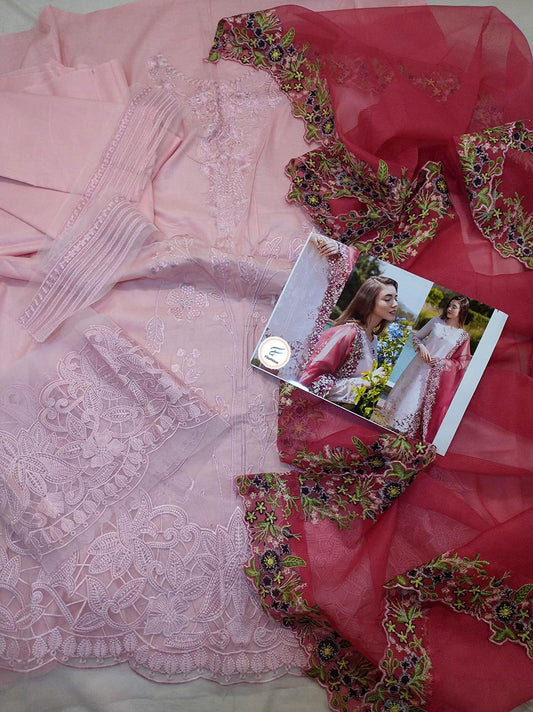 Beautiful pink new Chikankari Lawn Suit