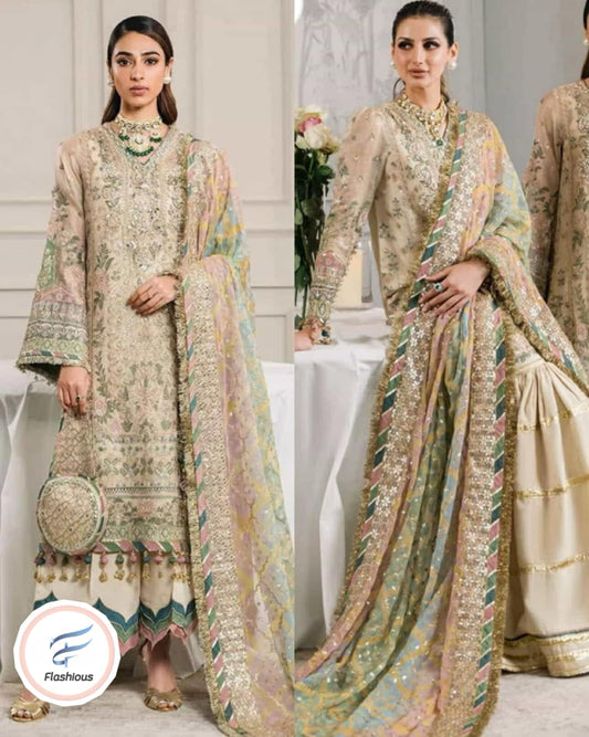 Beautiful jazmin khadi net dress